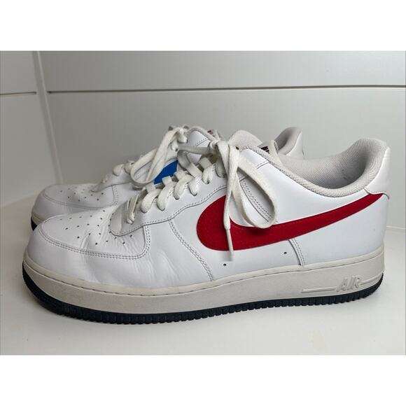 Nike Air Force One Men’s White Mismatched Swooshes Size 14 CT2816-100 - Picture 1 of 15